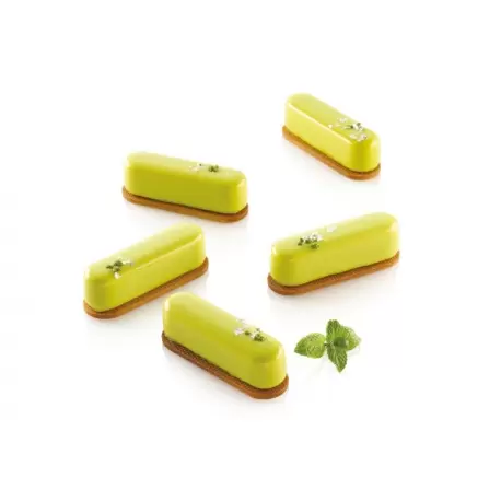 Silikomart Mini Fashion Eclair CAROLINE 30 Silicone Mold Set - 83 x 23 x 21 mm - 12 Cavity - 30 ml