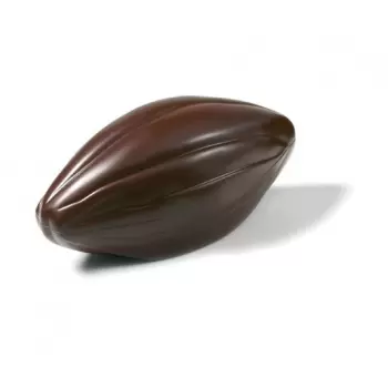 Cacao Barry MLD-090156-M00 Polycarbonate Chocolate Mold Cocoa Pod Bonbonniere 19.5 x 9 cm - 160 gr - 2 Cavity Modern Shaped M...