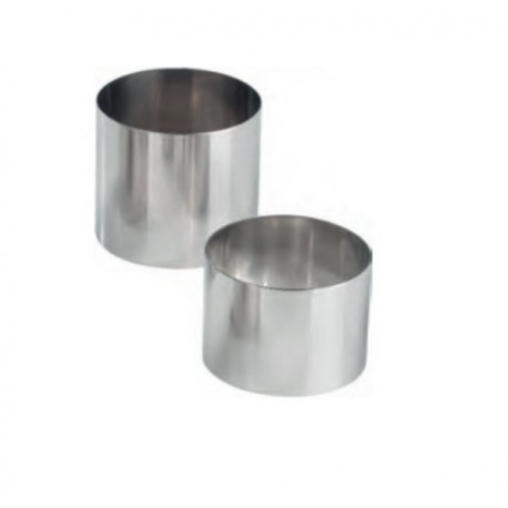 pastry chefs boutique m07326 stainless steel small round individual pastry ring 8 x 35 cm each individual cake rings