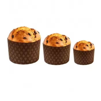 Novacart Corrugated Round Traditional High Style Panettone (Panettone Alto) - 5 1/4 - 400pcs