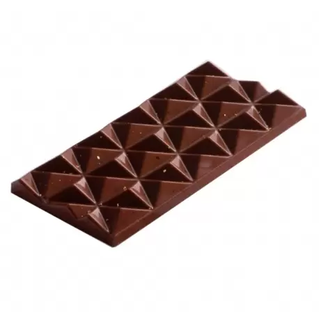 Martellato MA2009 Polycarbonate Chocolate Pyramids Bar Mold - 3 Cavity - 138 x 72 x 11mm - 80gr Tablets Molds