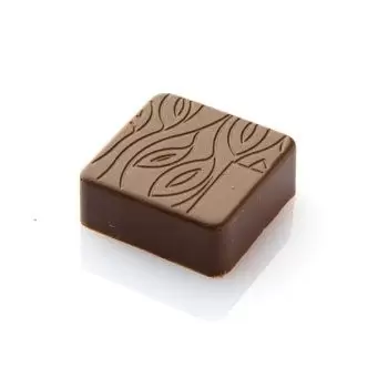 Chocolat Form CF0202 Polycarbonate Chocolate Mold Cacao - 27x27x12 mm -9 gr - 3x8 cav - 135 x 275 x 24mm Modern Shaped Molds