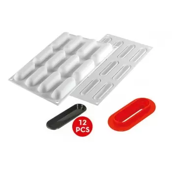 Silikomart Mini FINGERS 30 by François Galtier Silicone Mold Set - 80 mm x 22 mm x 22 mm - 12 Cavity - 30 ml