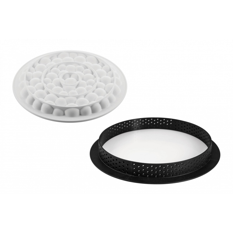 Silikomart 20.403.87.0065 Silikomart KIT TARTE RING BUBBLE Silicone...