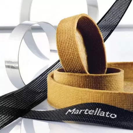 Martellato 30BANDS04 Microperforated Silicone Tart Entremet Stripes Band - 500 x 35 mm for entremets ø14-16 mm - Height: 3.5 ...