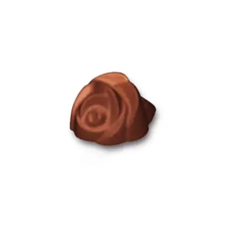 Polycarbonate Rose Flower Chocolate Mold - 34 x 30 x 20 mm - 4 x 6 - 275 x 175 mm - 11gr.