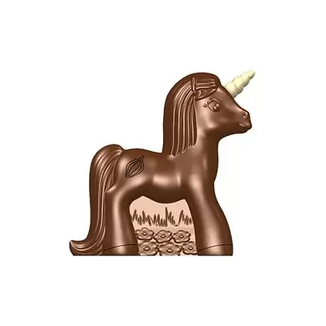 Cabrellon 17623 Chocolate Pony Unicorn Polycarbonate Mold - 110x109.8mm - DX + SX - 275x175x24 Themed Molds