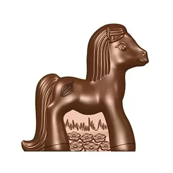 Cabrellon 17623 Chocolate Pony Unicorn Polycarbonate Mold - 110x109.8mm - DX + SX - 275x175x24 Themed Molds