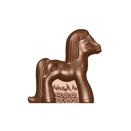 Cabrellon 17623 Chocolate Pony Unicorn Polycarbonate Mold - 110x109.8mm - DX + SX - 275x175x24 Themed Molds