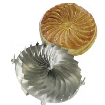 Pastry Chef's Boutique 02491 Stainless Steel Galette des Rois Kings Cake Sun Design Cutter - Ø 28 cm Specialty Cookie Cutters