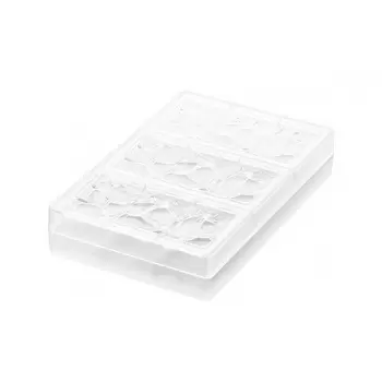 Silikomart Tritan Polycarbonate GOCCIA-T Chocolate Tablet Bar Mold by Kirsten Tibballs - 150x70x8.3mm - 80ml - 3 indents