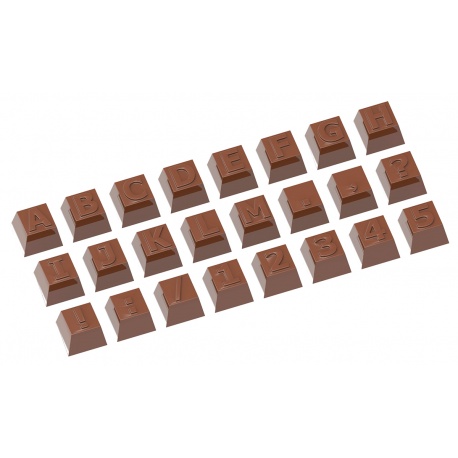 Restaurantware Pastry Tek 10.8 x 5.3 inch Chocolate Letter Molds, 10 Alphabet Letter Molds - 26 Cavities, Freezer-Safe, Clear Polycarbonate Alphabet Candy Molds, Eas
