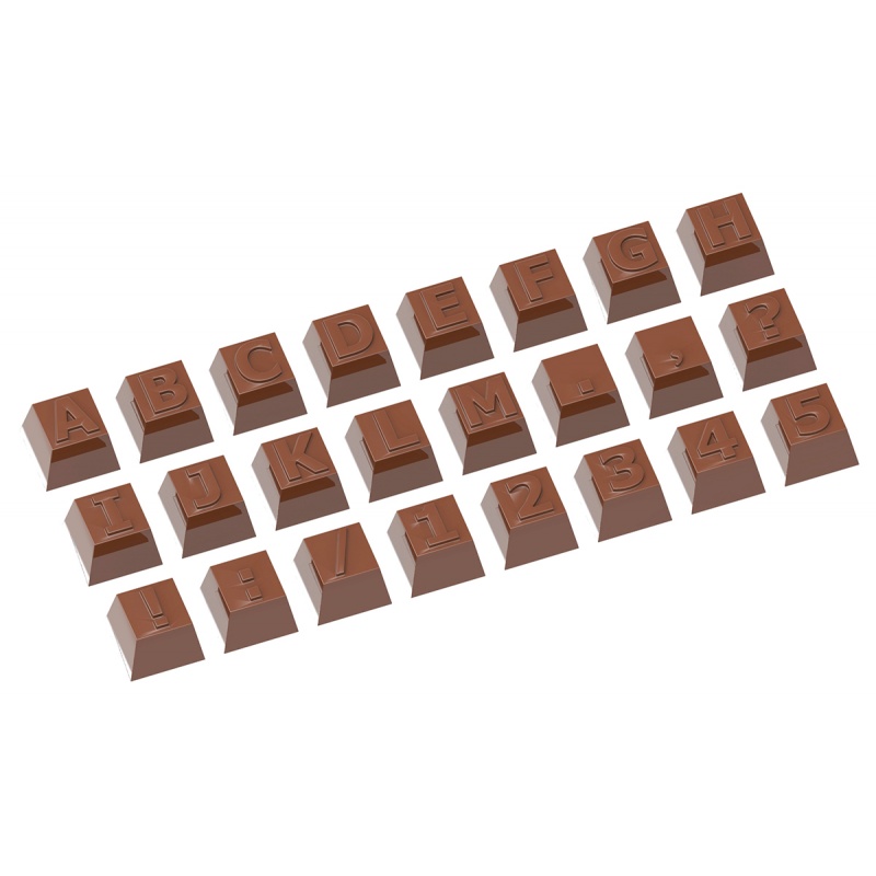 Restaurantware Pastry Tek 10.8 x 5.3 inch Chocolate Letter Molds, 10 Alphabet Letter Molds - 26 Cavities, Freezer-Safe, Clear Polycarbonate Alphabet Candy Molds, Eas