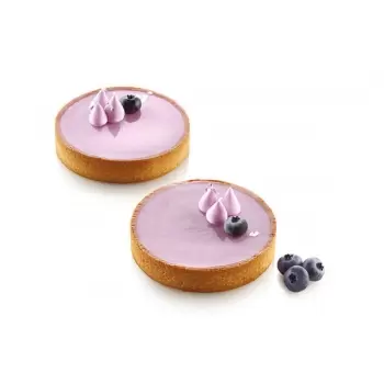 Silikomart 52.277.20.0165 Round Composite Tart Ring - 100mm dia x 20mm H - 4pcs Round Tart Ring