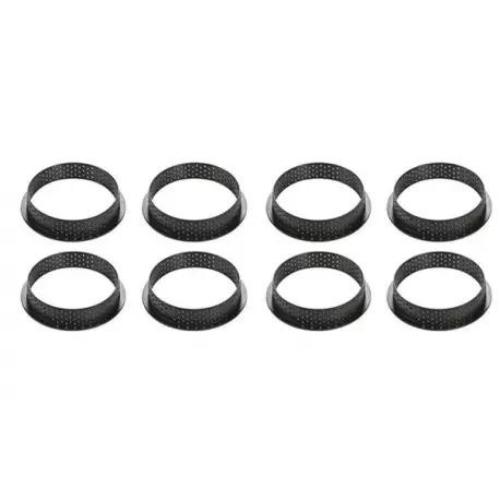 Silikomart 52.306.20.0165 Round Composite Tart Ring - 70mm dia x 20mm H - 8pcs Round Tart Ring