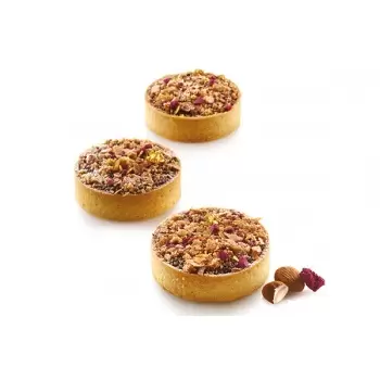 Silikomart 52.306.20.0165 Round Composite Tart Ring - 70mm dia x 20mm H - 8pcs Round Tart Ring