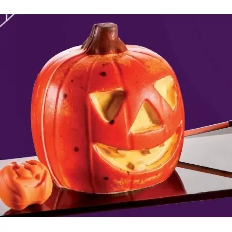 3D Halloween Pumpkin Chocolate Mold (Thermoformed) - 110x95x45mm