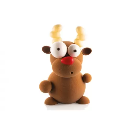 Silikomart 70.105.99.0065 Silikomart Kit Rudolf Christmas Reindeer Mold - 147x236 - 12.301ml Thermoformed Chocolate Molds