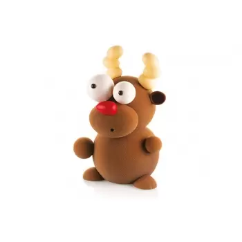 Silikomart 70.105.99.0065 Silikomart Kit Rudolf Christmas Reindeer Mold - 147x236 - 12.301ml Thermoformed Chocolate Molds