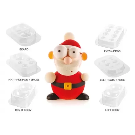 Silikomart 70.104.99.0065 Silikomart Kit Santa Christmas Mold - 188x248mm - 12.301ml Thermoformed Chocolate Molds