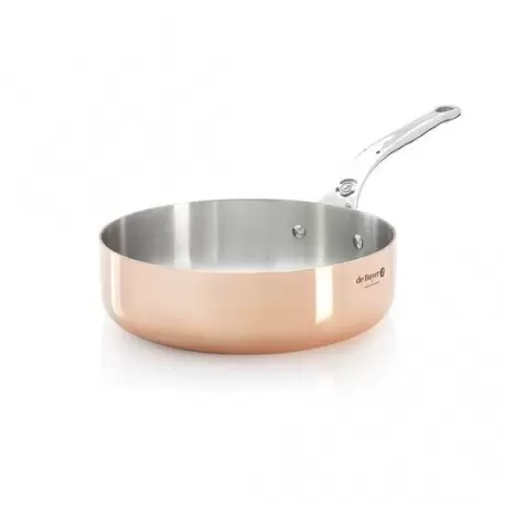 De Buyer 6236.24 De Buyer Rounded Sauté-pan Copper Stainless Steel PRIMA MATERA ø 8'' - 1.1 qt Prima Matera Copper Induction ...