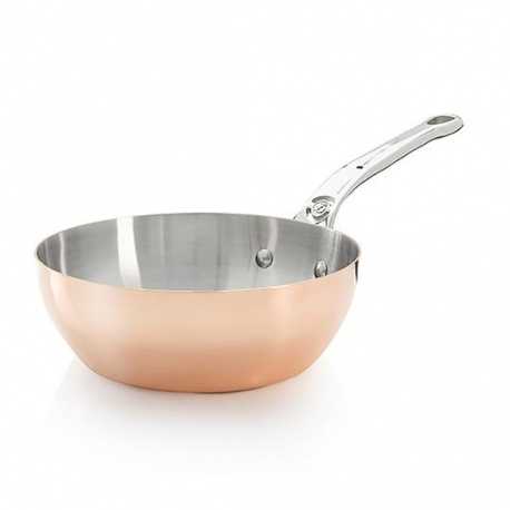 De Buyer 6236.24 De Buyer Rounded Sauté-pan Copper Stainless Steel PRIMA MATERA ø9 1/2'' - 3.3qt Prima Matera Copper Inductio...