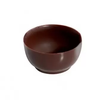 Martellato 20GU501 Polycarbonate Minichocofill Chocolate Bowl Shell Petits Fours Mold - 15 pcs - Ø40 h18.5 mm - 8gr Chocolate...