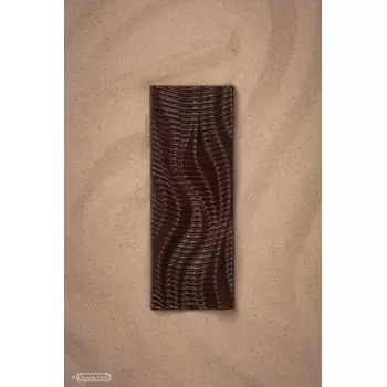 Chocolate World CW2459 Polycarbonate Wind Waves Tablet Chocolate Bar by Seb Pettersson - 150 x 56.5 x 15 mm - 82.5gr - 1x4 Ca...