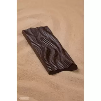 Chocolate World CW2459 Polycarbonate Wind Waves Tablet Chocolate Bar by Seb Pettersson - 150 x 56.5 x 15 mm - 82.5gr - 1x4 Ca...