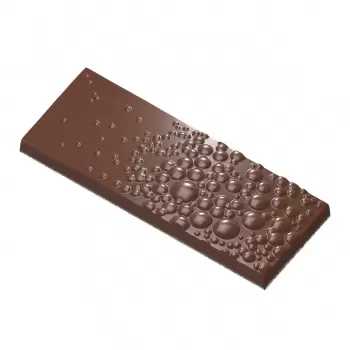 Chocolate World CW2461 Polycarbonate Air Bubbles Chocolate Tablet Bar by Seb Pettersson- 150 x 56.5 x 11 mm - 83.5gr - 1x4 Ca...