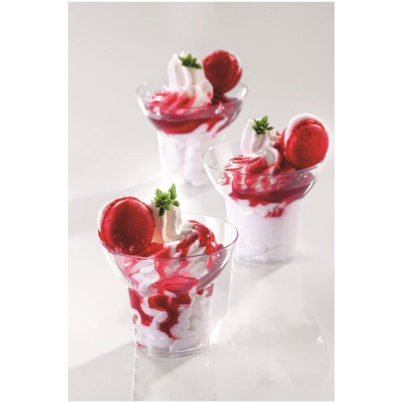 Martellato PMOCO014 Clear Soft Ice Plastic Verrine Cups - 70 x 59 m...