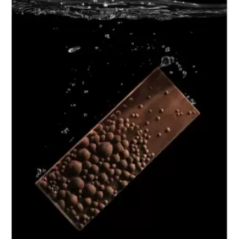 Chocolate World CW2461 Polycarbonate Air Bubbles Chocolate Tablet Bar by Seb Pettersson- 150 x 56.5 x 11 mm - 83.5gr - 1x4 Ca...