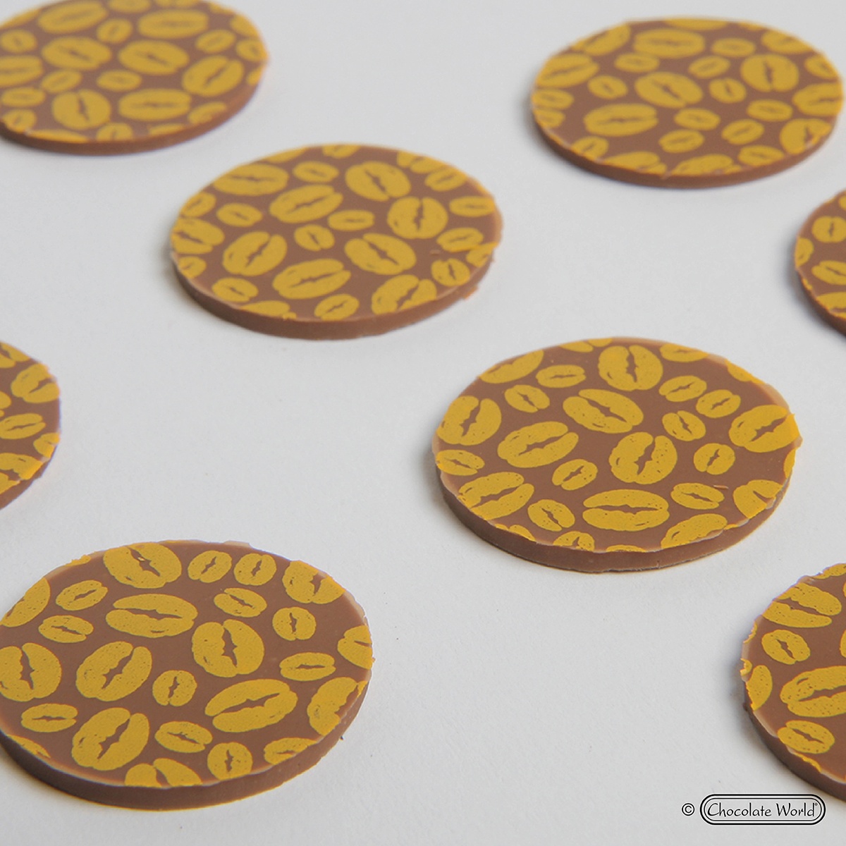 Chocolate World M1155 Chocolate Rubber Chablons Mat - Round Circles...