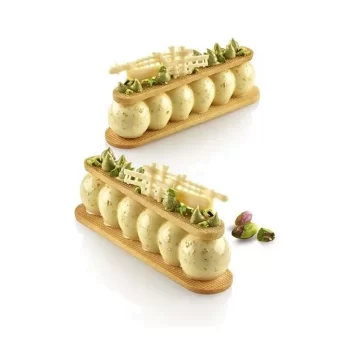 Silikomart Truffle Eclair 75 by Carmine di Donna - 30 x 130 x 27 mm - 600 mL - 8 Cavity