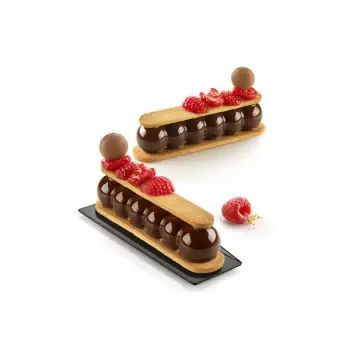 Silikomart Truffle Eclair 75 by Carmine di Donna - 30 x 130 x 27 mm - 600 mL - 8 Cavity