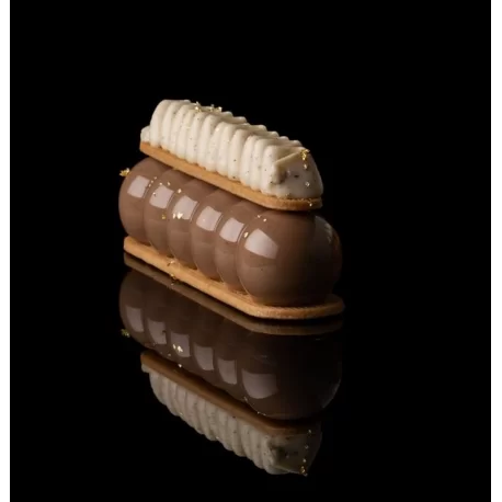 Silikomart Truffle Eclair 75 by Carmine di Donna - 30 x 130 x 27 mm - 600 mL - 8 Cavity