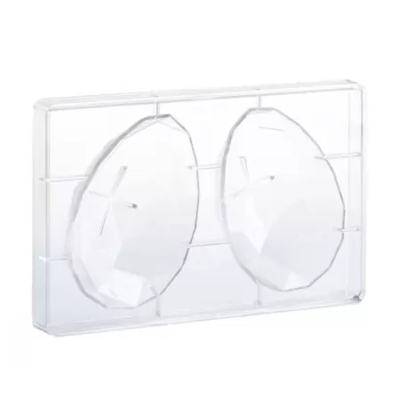 Martellato 20U502 Polycarbonate Chocolate Easter Egg Mold - DIAMOND - 99 x 150 mm - 210gr - 2 cavities for 1 whole egg Easter...