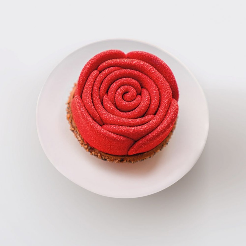 Valentine's Day Rose Flower Chocolate Bar Mold Cake Silicone