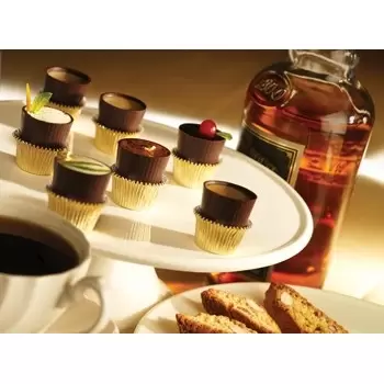 Pastry Chef's Boutique PCB11237 Belgian Dark Chocolate Cups - Liqueur Cups (Foil Wrap) Ø30mm - 252 Pcs Chocolate Cups and Tru...