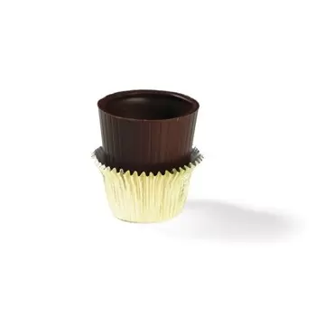 Pastry Chef's Boutique PCB11237 Belgian Dark Chocolate Cups - Liqueur Cups (Foil Wrap) Ø30mm - 252 Pcs Chocolate Cups and Tru...