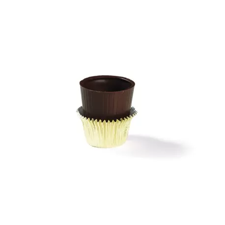 Pastry Chef's Boutique PCB11237 Belgian Dark Chocolate Cups - Liqueur Cups (Foil Wrap) Ø30mm - 252 Pcs Chocolate Cups and Tru...