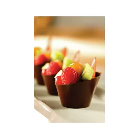 Pastry Chef's Boutique PCB11210 Belgian Chocolate Cups - Pisa Cups Ø49mm - 168 Pcs Chocolate Cups and Truffle shells