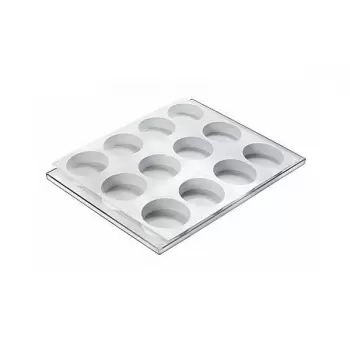 Silikomart Professional Bisc02 Discotto Ice Cream sandwich mold - 400x30x25x76.5mm - 12 cavity