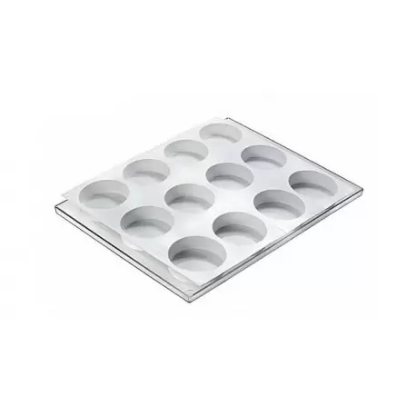 Silikomart Professional Bisc02 Discotto Ice Cream sandwich mold - 400x30x25x76.5mm - 12 cavity