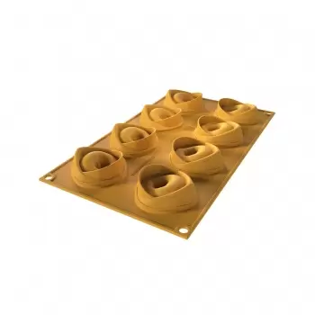 Silikomart Professional Naturae Tortellino 20 Silicone Mold by Andrea Valentinetti - 22 x 54 mm - 20 mL - 8 Cavity