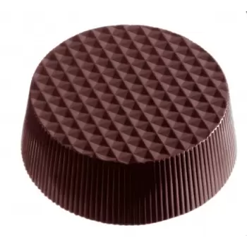 Polycarbonate Large Individual Soufflé Dessert Cup Chocolate Mold - 65 x 65 x 23 mm - 93gr - 2 x 4 cavity