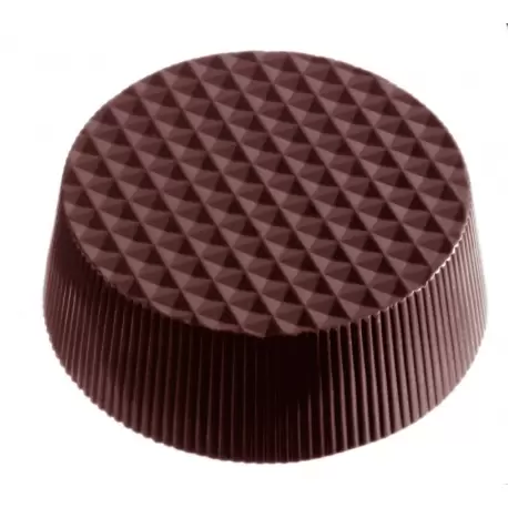 Polycarbonate Large Individual Soufflé Dessert Cup Chocolate Mold - 65 x 65 x 23 mm - 93gr - 2 x 4 cavity