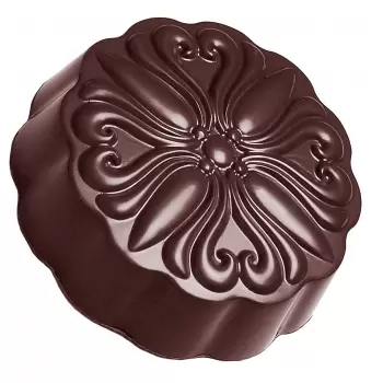 Chocolate World CW1542 Polycarbonate Festive Japanese Mooncake Chocolate Mold - 54 x 54 x 16 mm - 39gr - 2x4 Cavity - 275x135...