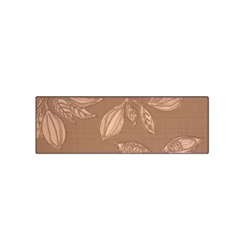 Polycarbonate Cacao Bean Chocolate Tablet Bar Mold - 210mm x 70mm x 6mm H - 2x1 cavity - 100gr