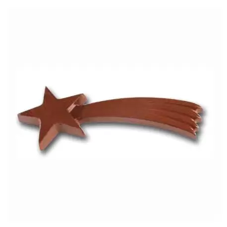 Cabrellon 1418 Polycarbonate Chocolate Shooting Star Mold - 237mm x 95mm x 18mm H - 2 x 1 cavity Holidays Molds